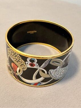 Hermès Concours d'Etrier Extra Wide Enamel Bangle